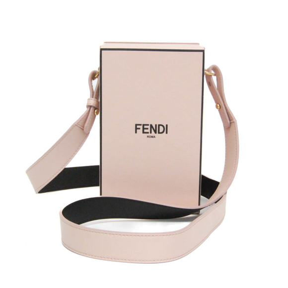 FENDI Pink Leather Shoulder Bag